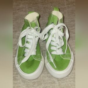 Green Kids High-Top Sneakers
